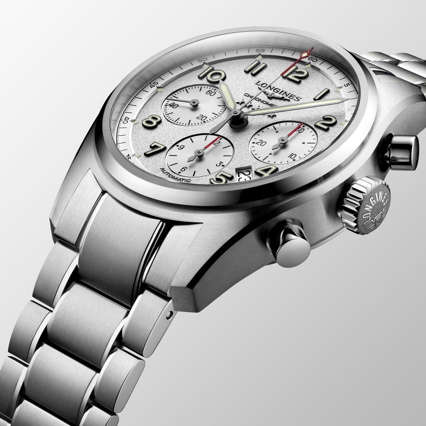 Longines orologio Longines Spirit 42mm argento automatico acciaio L3.820.4.73.6