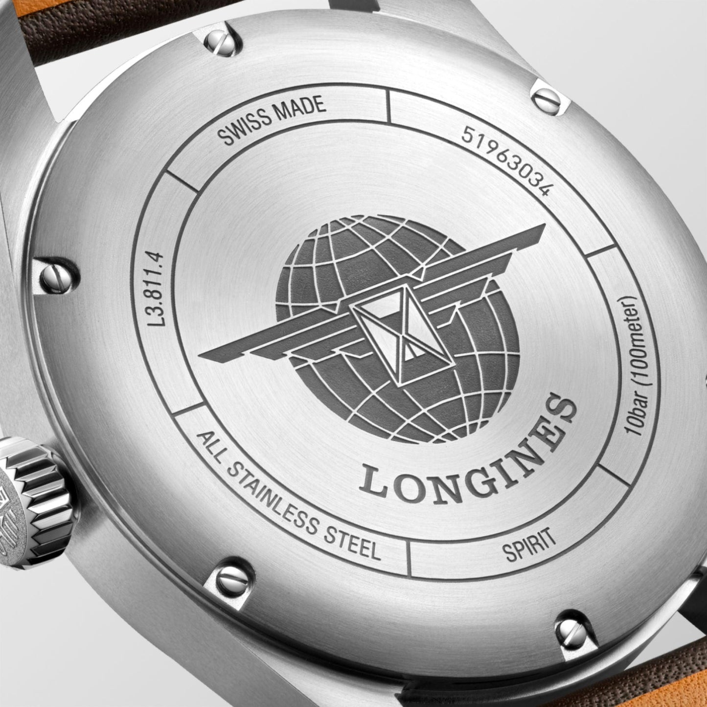 Longines orologio Longines Spirit 42mm nero automatico acciaio L3.811.4.53.0