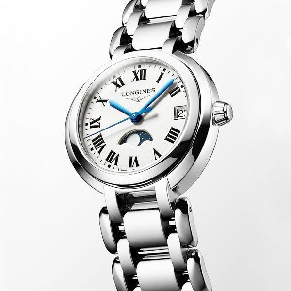 Longines orologio Primaluna 34mm argento quarzo acciaio L8.116.4.71.6