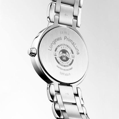 Longines orologio Primaluna 34mm argento quarzo acciaio L8.116.4.71.6