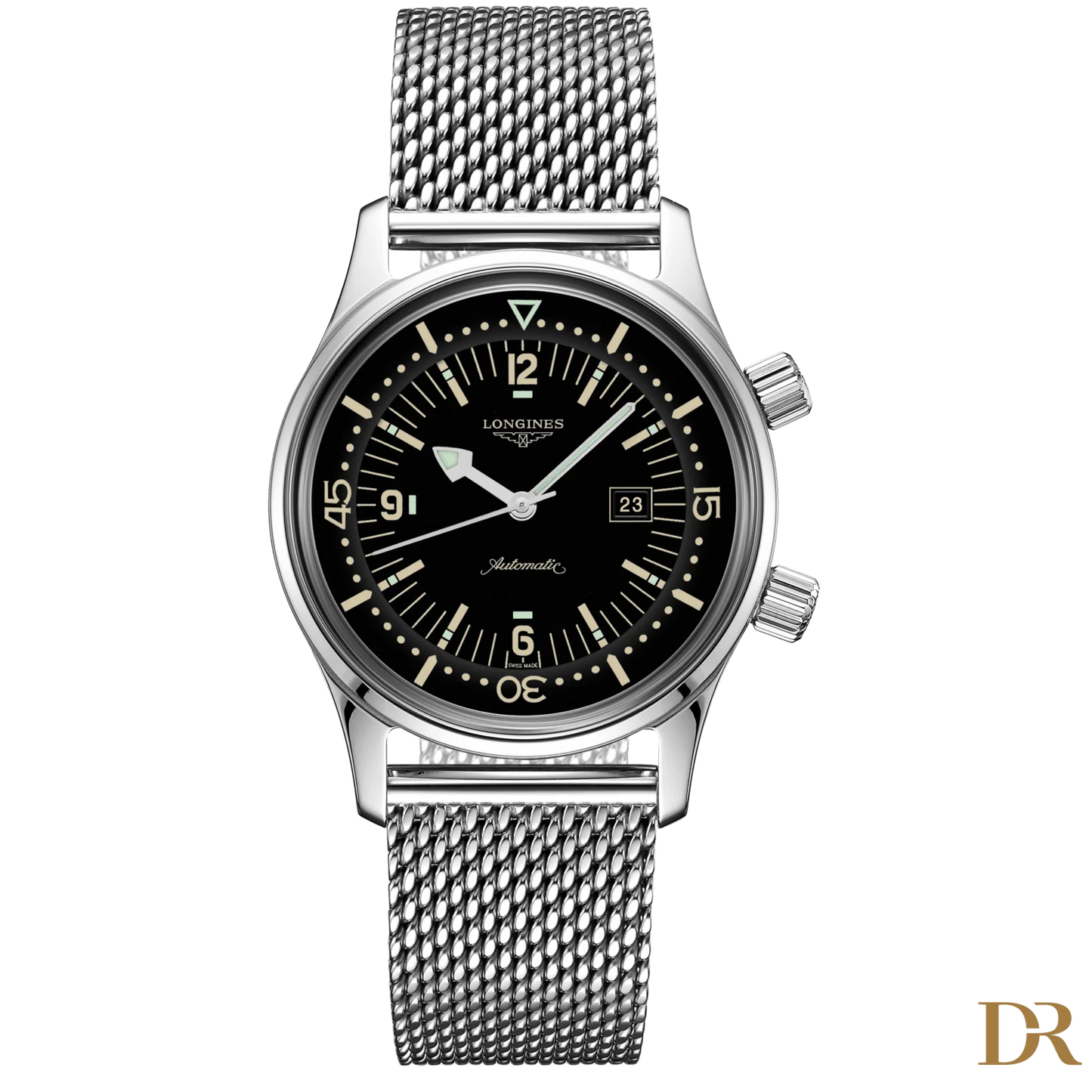 Longines orologio The Longines Legend Diver Watch 36mm nero automatico acciaio L3.374.4.50.6