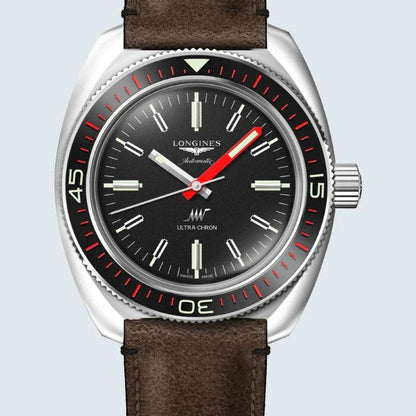Longines orologio Ultra-Chron Box Edition 43mm nero automatico acciaio L2.836.4.52.8