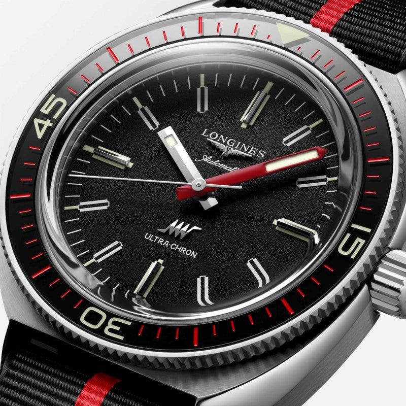 Longines orologio Ultra-Chron Box Edition 43mm nero automatico acciaio L2.836.4.52.8