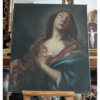 Maddalena penitente, circolo Andrea Vaccaro, fine '600, olio su tela