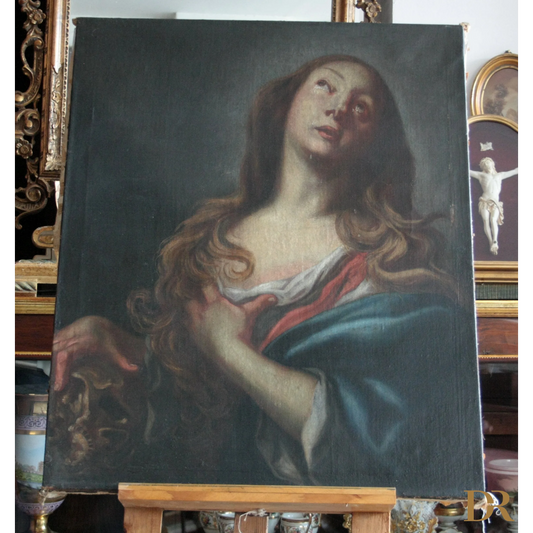 Maddalena penitente, circolo Andrea Vaccaro, fine '600, olio su tela