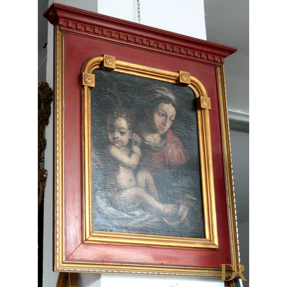 Tela raffigurante Madonna e Bambino, Italia Settentrionale, ultimi decenni XVI secolo