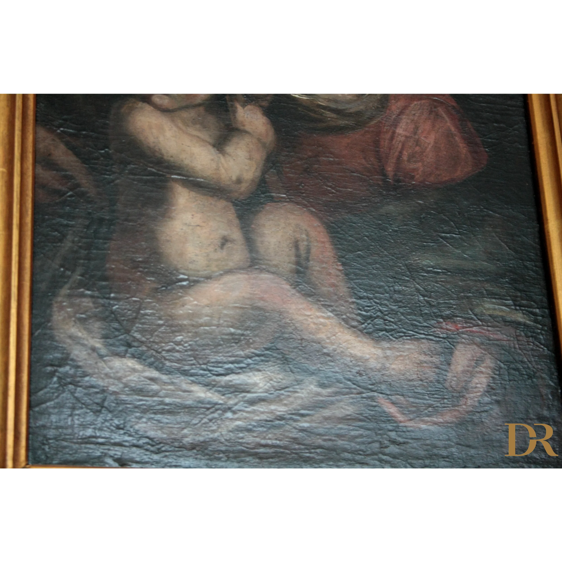 Tela raffigurante madonna con bambino, dipinto dellItalia Settentrionale epoca ultimi decenni