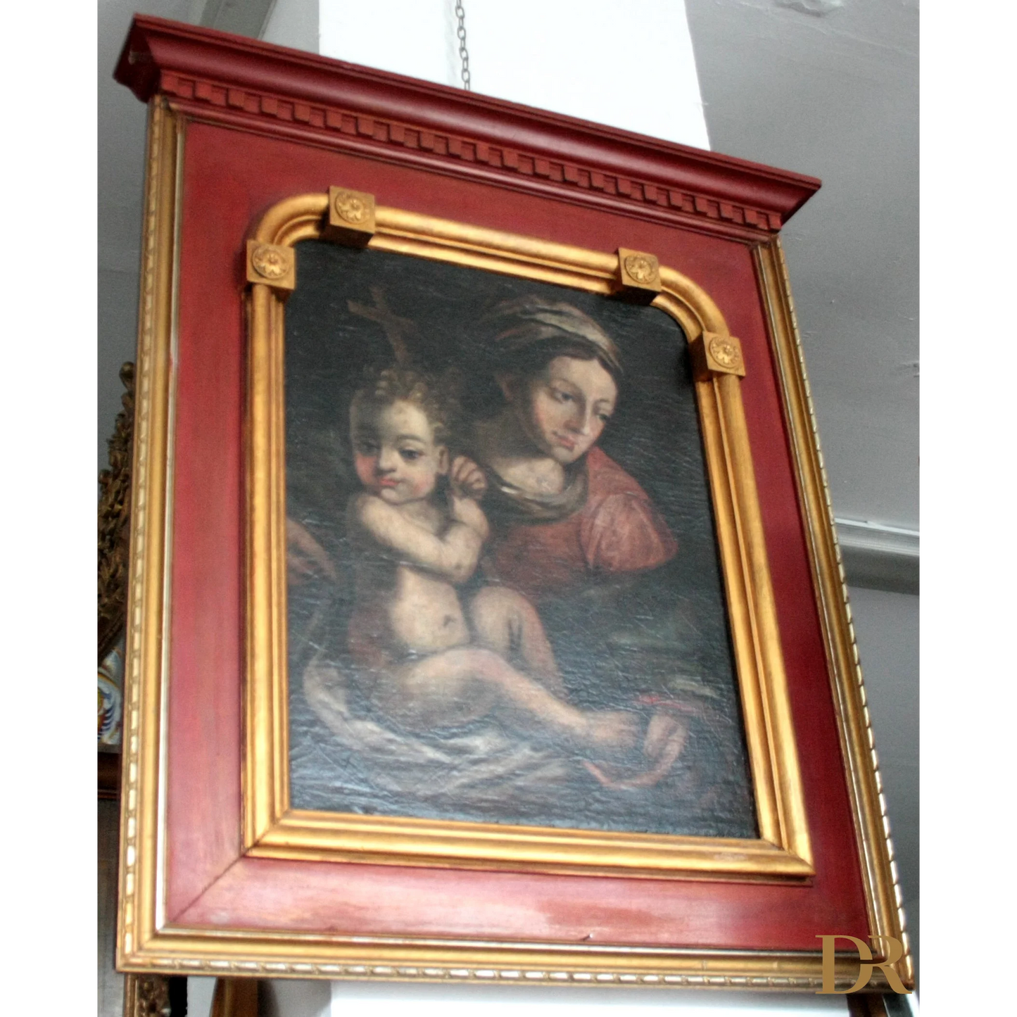 Tela raffigurante Madonna e Bambino, Italia Settentrionale, epoca ultimi decenni