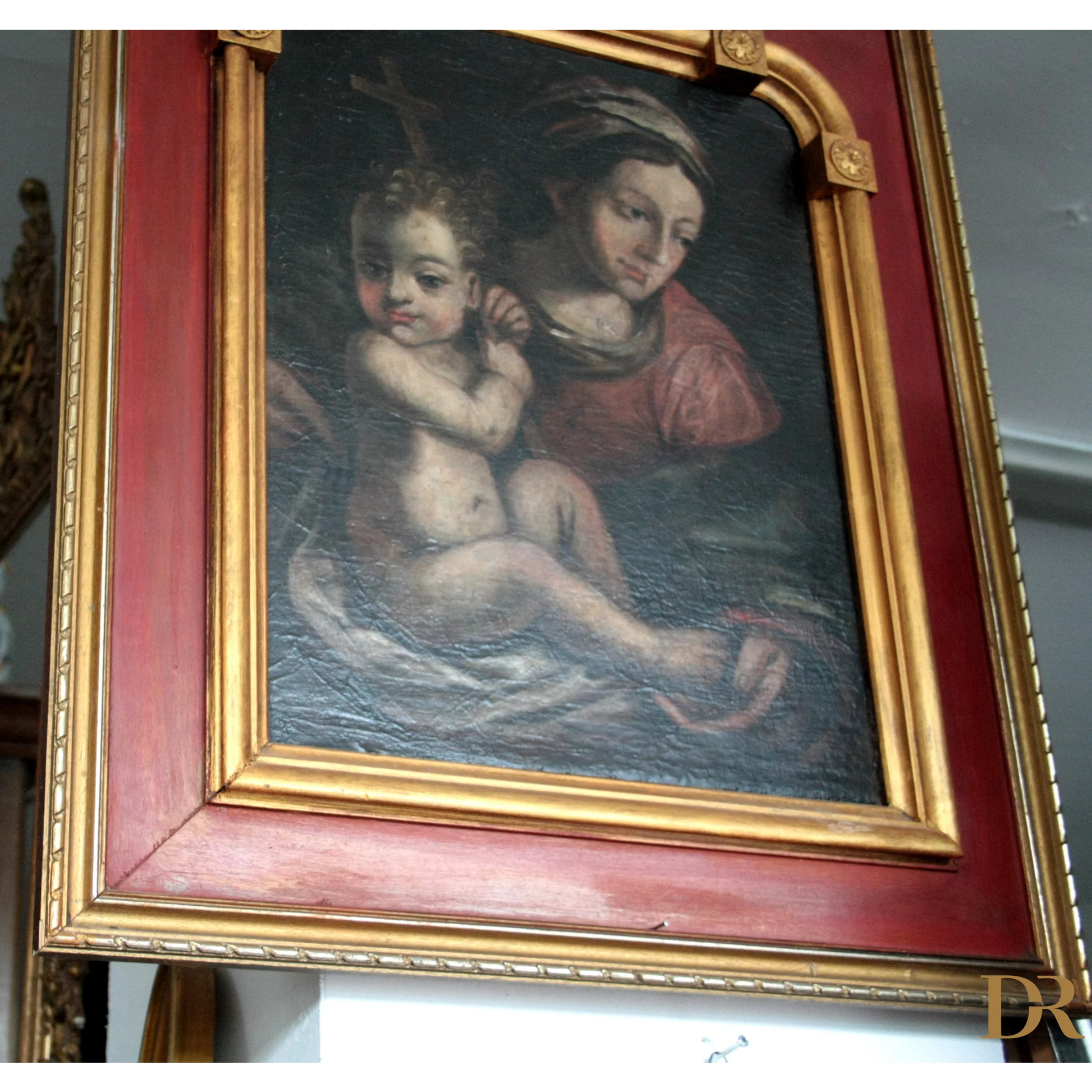 Tela raffigurante Madonna con Bambino, epoca ultimi decenni, Italia Settentrionale