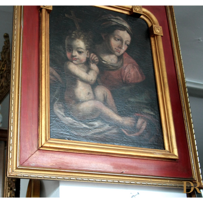 Tela raffigurante Madonna con Bambino, epoca ultimi decenni, Italia Settentrionale