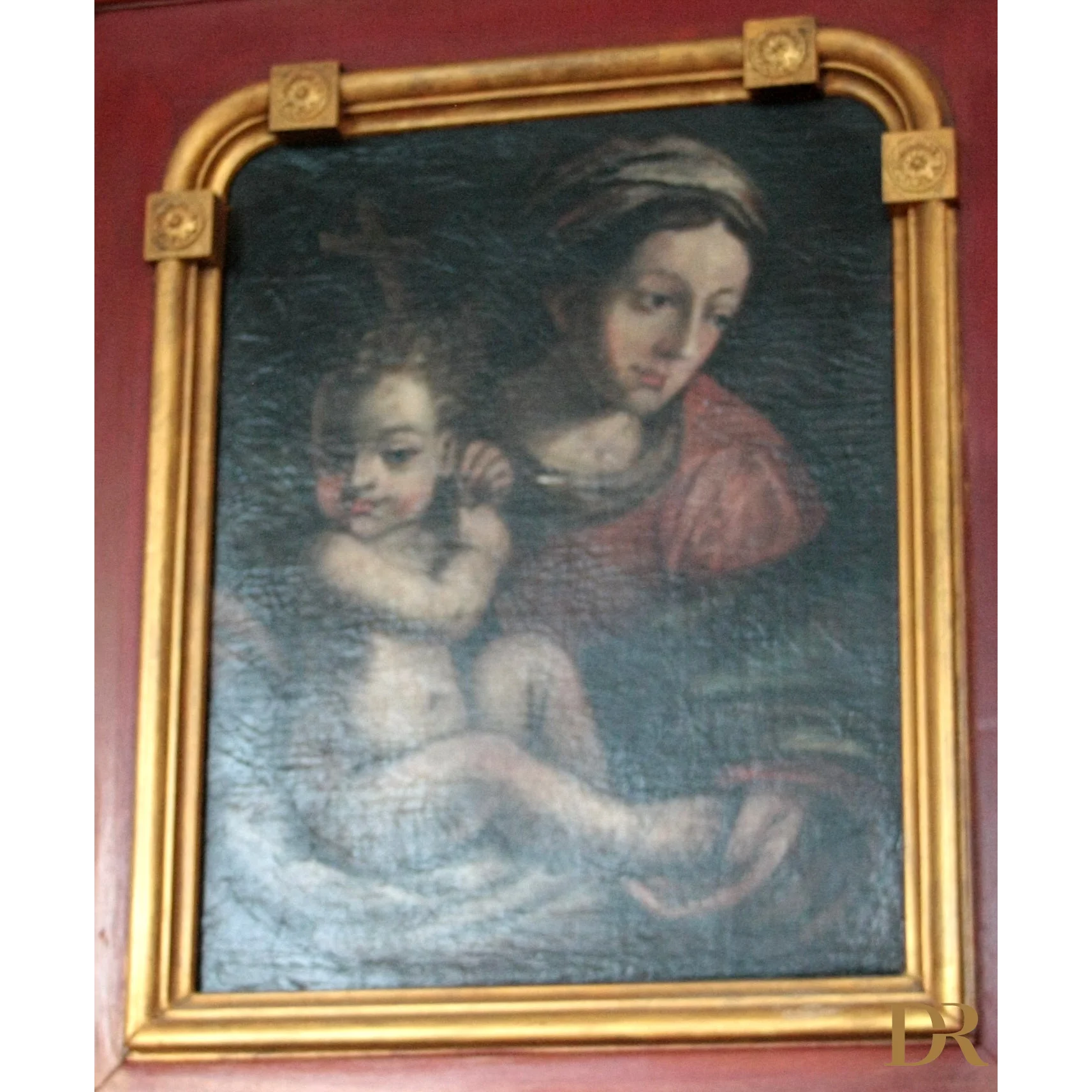 Tela raffigurante Madonna e Bambino, Italia Settentrionale, epoca ultimi decenni