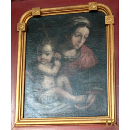 Tela raffigurante Madonna e Bambino, Italia Settentrionale, epoca ultimi decenni