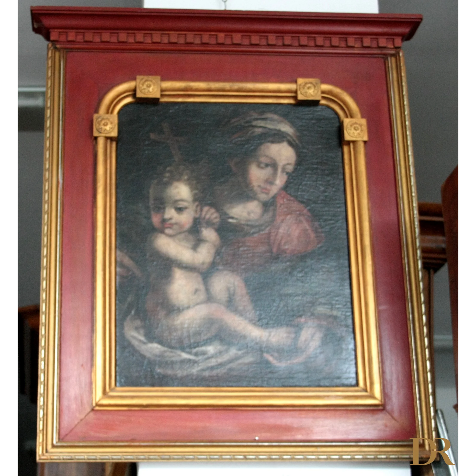 Tela raffigurante Madonna e Bambino, Italia Settentrionale, epoca ultimi decenni