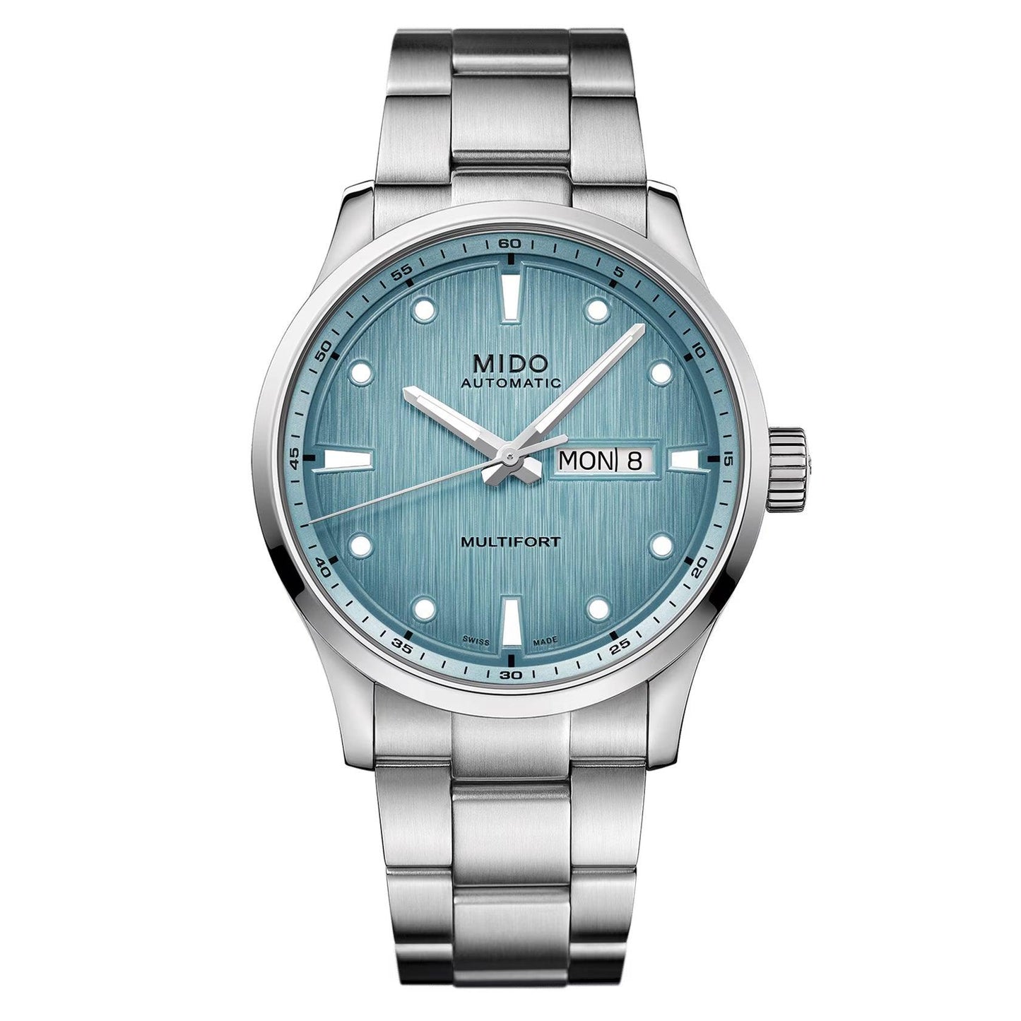 美度 Multifort M Freeze 42mm 绿松石色自动上链钢表 M038.430.11.041.00