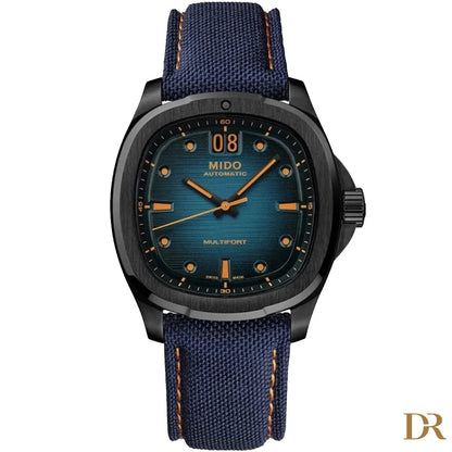 Mido orologio Multifort TV Big Date 39x40mm blu automatico acciaio finitura PVD nero M049.526.37.041.00