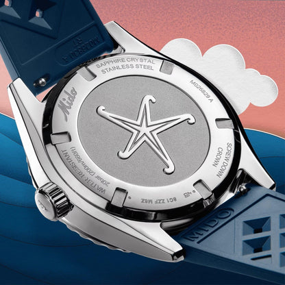Mido orologio Ocean Star Decompression Worldtimer Special Edition 40mm blu automatico acciaio M026.829.17.041.00