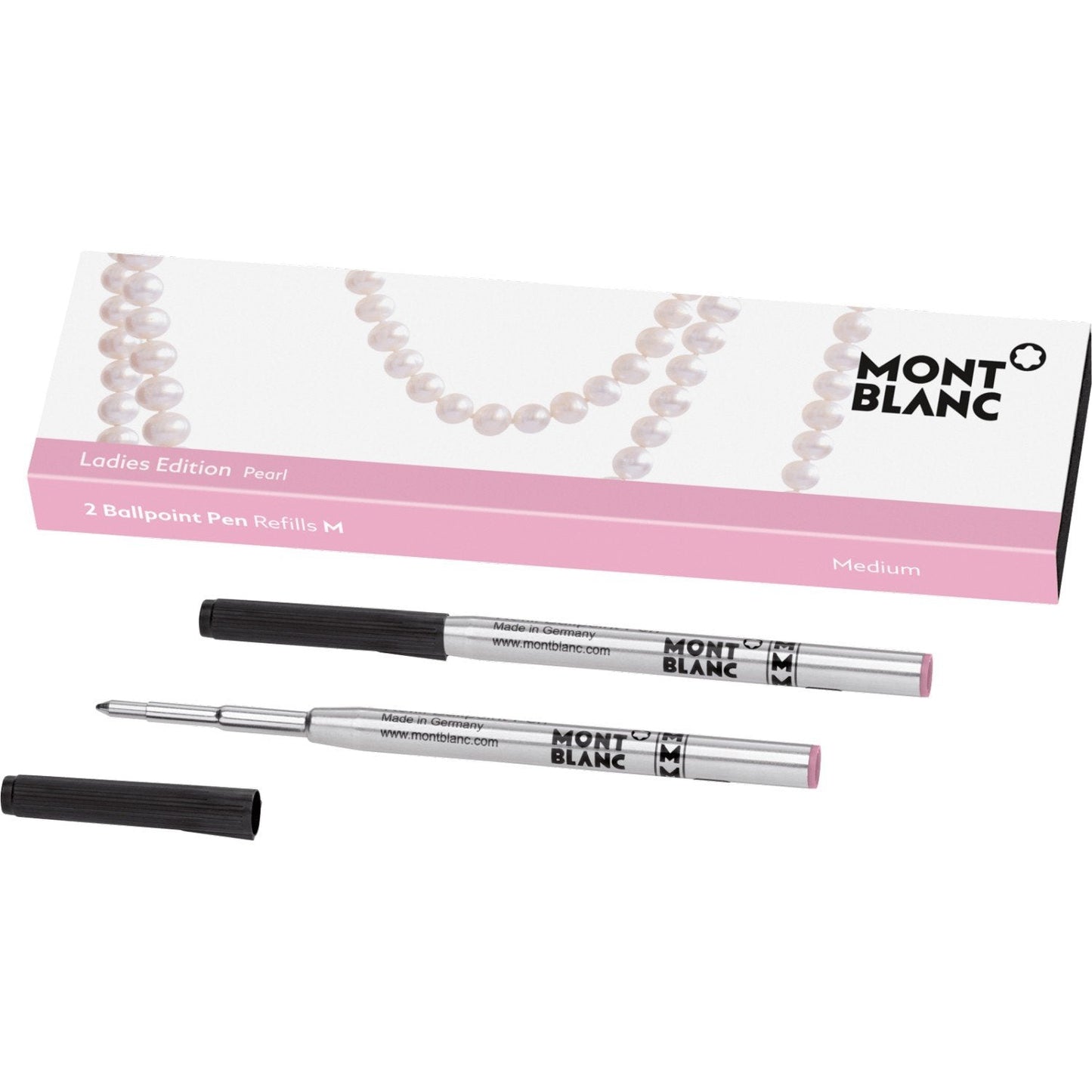 Montblanc 2支圆珠笔替芯（M）女士珍珠粉色版 118886