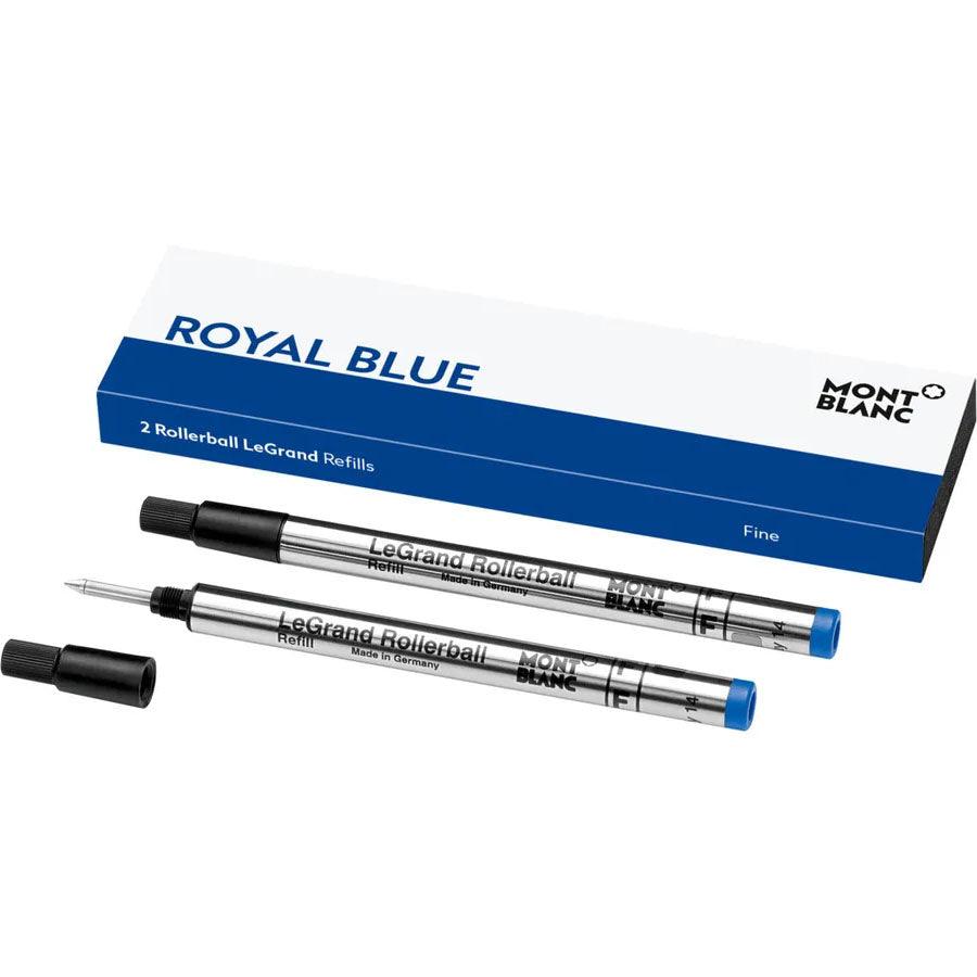 Montblanc 2 refills for LeGrand (F) Royal Blue 128227 rollerball roller