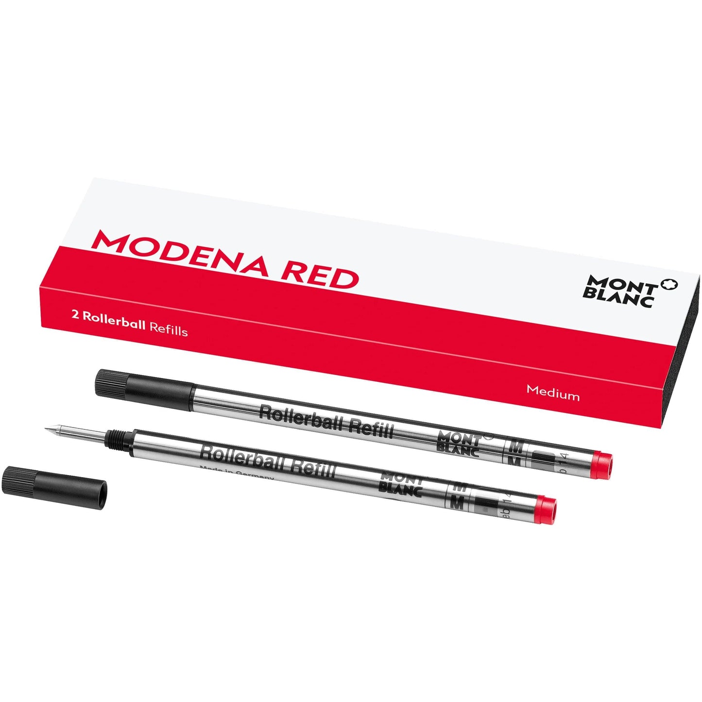 Montblanc 2 支红色 Modena M 尖滚珠笔替芯 124517