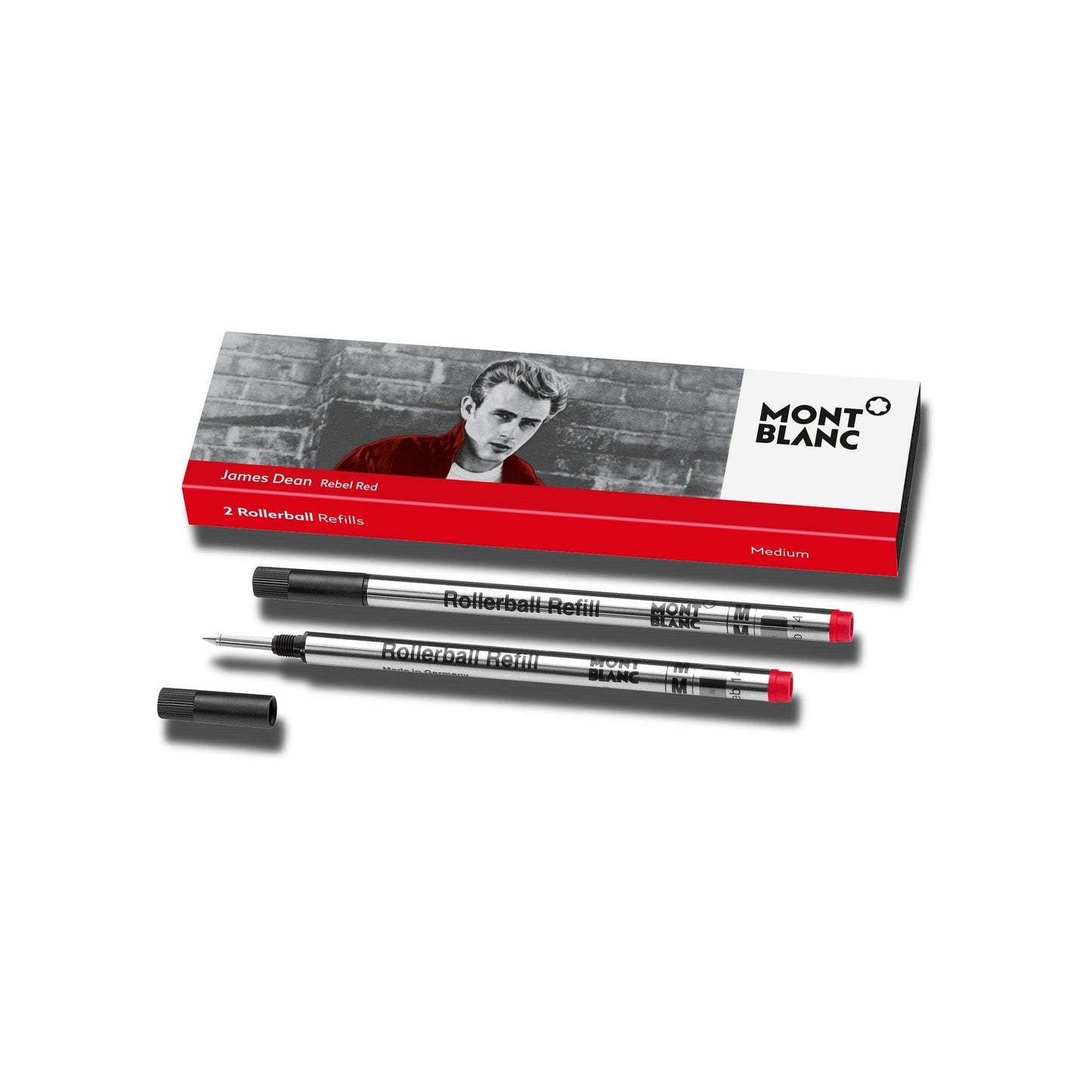 Montblanc 2 支滚珠笔替芯 (M) James Dean Rebel Red（叛逆红）118131