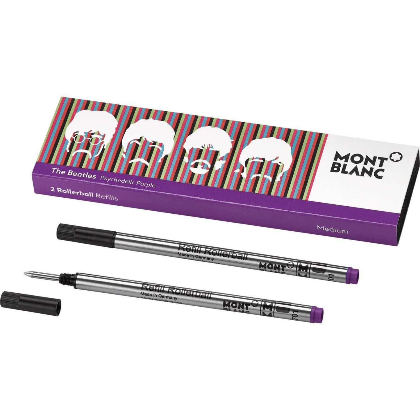Montblanc 2支 The Beatles Psychedelic Purple (迷幻紫) 滚珠笔替芯 116276