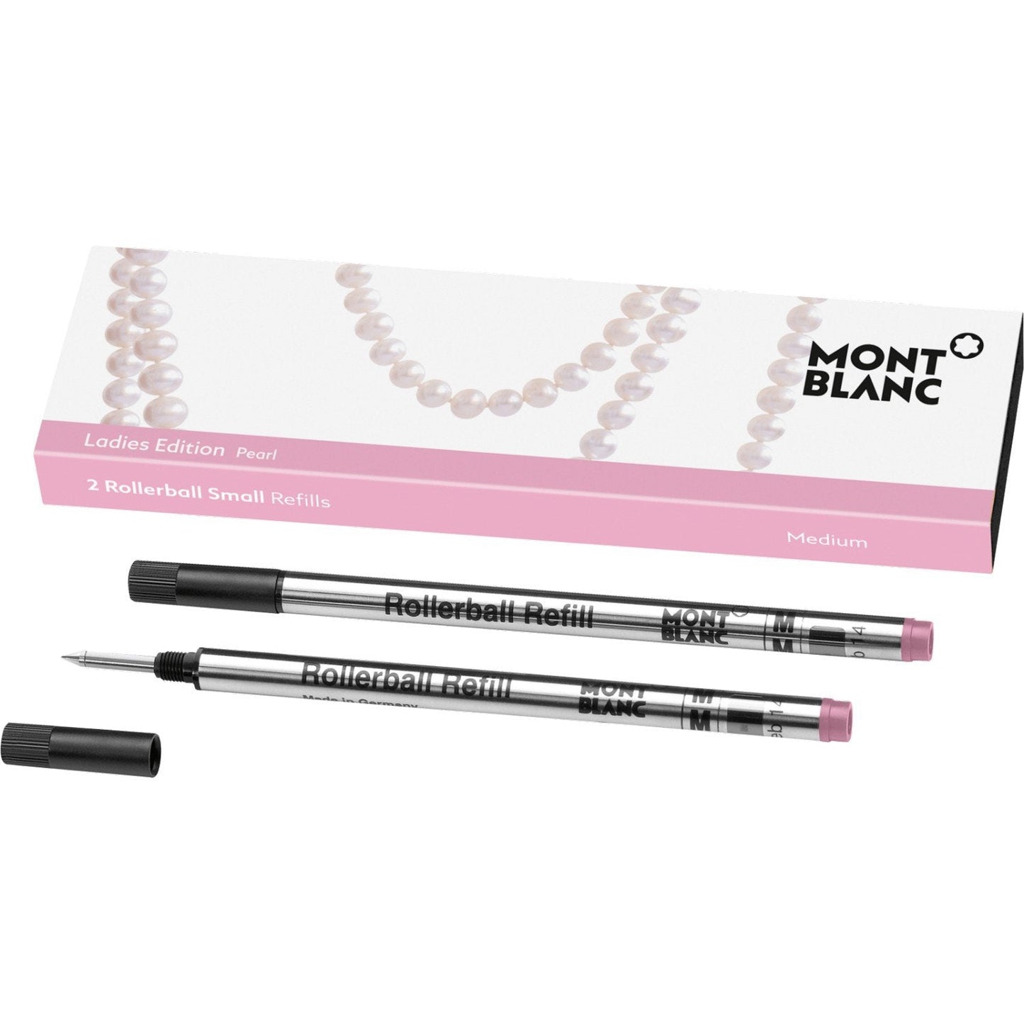 Montblanc Mozart (M) 女士珍珠粉色滚珠笔小号替芯 2支装 118887