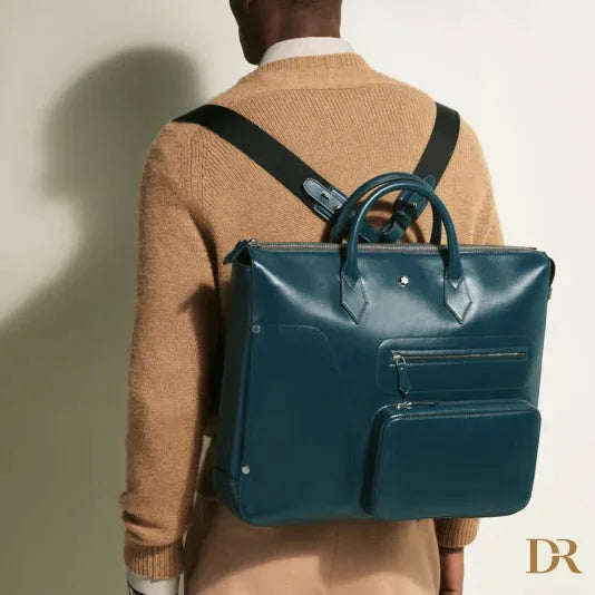 Montblanc borsa 24/7 Soft blu legion 198736