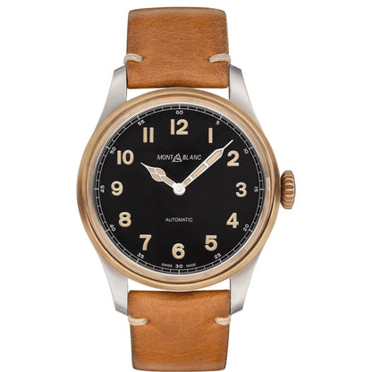 Montblanc orologio 1858 Automatic 44mm nero automatico acciaio e bronzo 116241