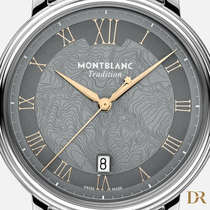 Montblanc orologio Tradition Automatic Date 40 mm grigio automatico acciaio 132433