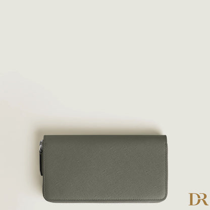 Montblanc portafoglio 12 scomparti con cerniera completa Sartorial grigio medio 199371