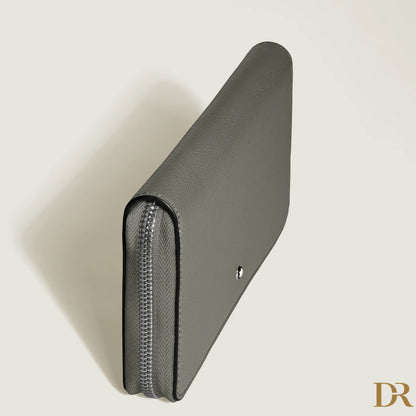 Montblanc portafoglio 12 scomparti con cerniera completa Sartorial grigio medio 199371