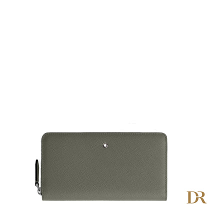 Montblanc portafoglio 12 scomparti con cerniera completa Sartorial grigio medio 199371