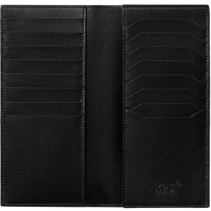 Montblanc portafoglio lungo 15 scomparti Meisterstück nero/blu 129681