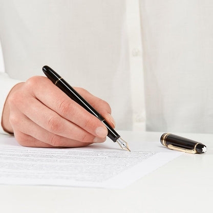 Montblanc stilografica Meisterstück Gold-Coated Classique punta M 106514 Nuova referenza 132464