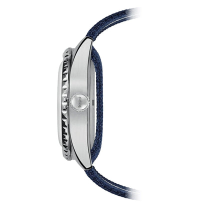 Orologio mido ocean star edizione speciale 40mm blu con funzione gmt e cinturino in tessuto blu navy