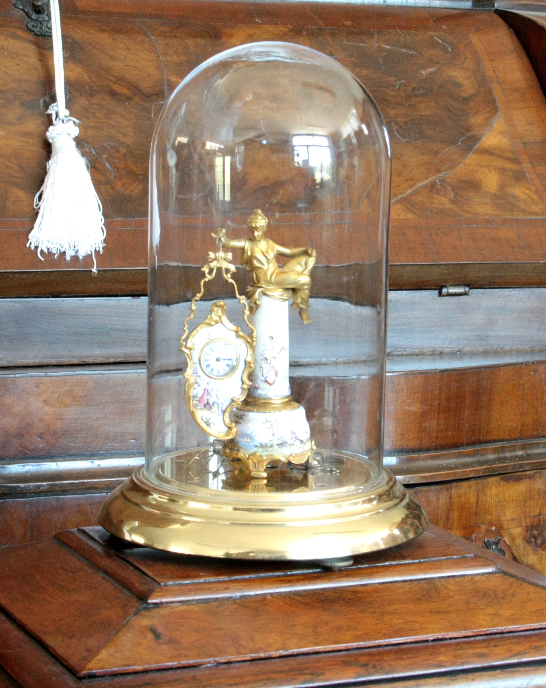 Orologio da tavolo in bronzo e smalti Art Decò XIX secolo, design per casa