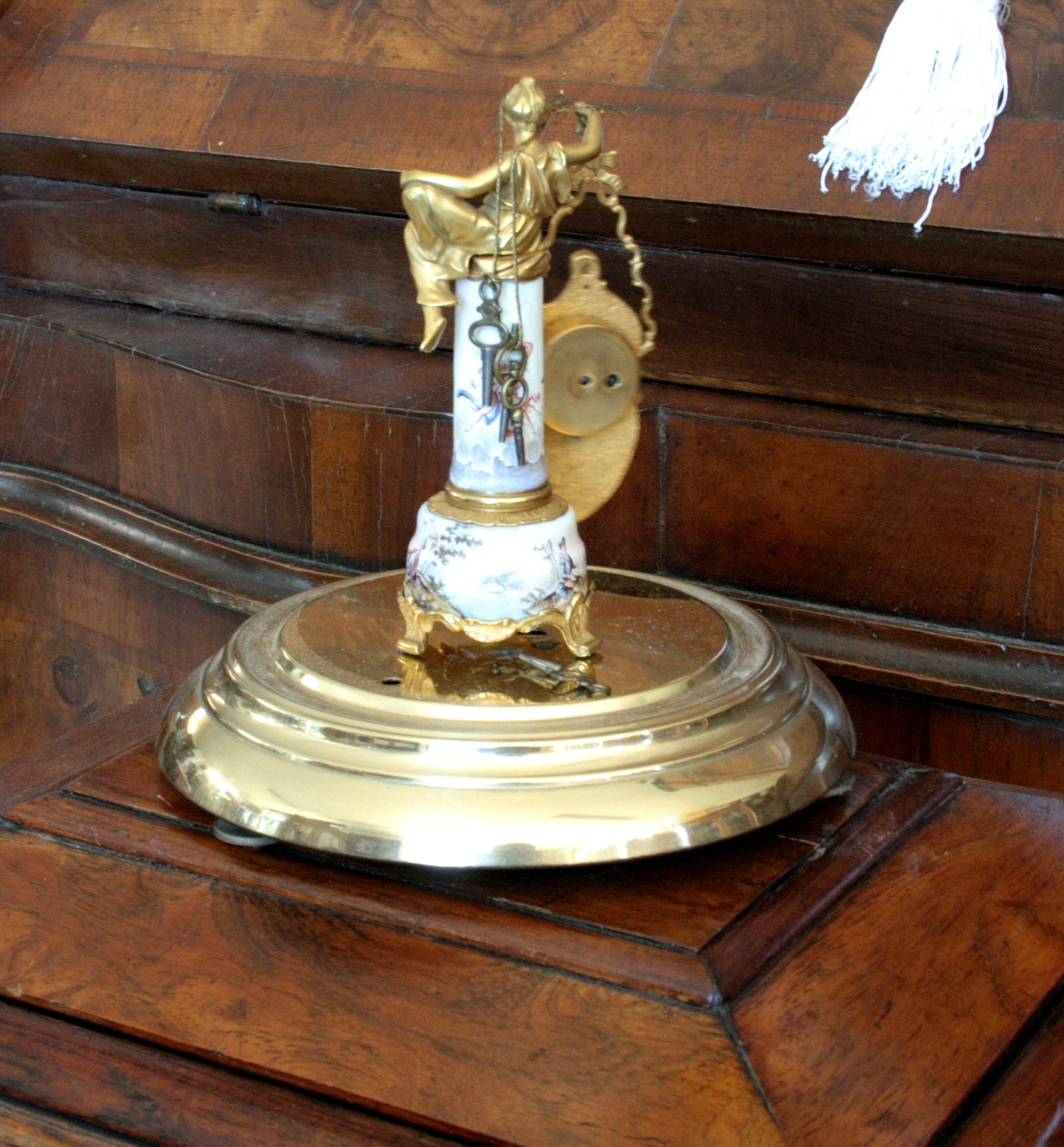 Orologio da tavolo in bronzo e smalti Art Decò, XIX secolo, design per casa