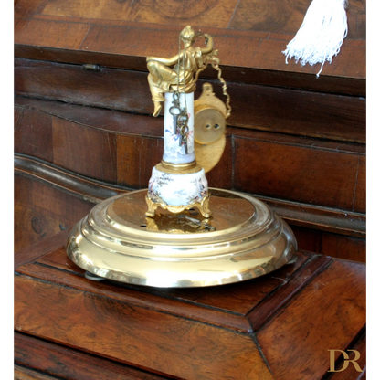 Orologio da tavolo in bronzo e smalti Art Decò, XIX secolo, design per casa