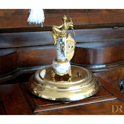 Scatola da toeletta in oro e porcellana decorata in stile Art Decò XIX secolo casa