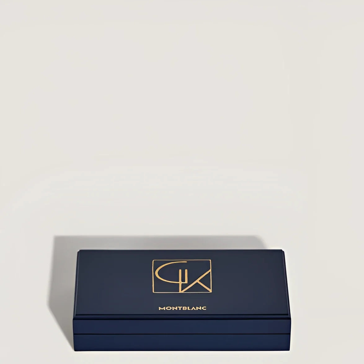 Scatola regalo montblanc stilografica masters of art gustav klimt blu navy con logo dorato in rilievo
