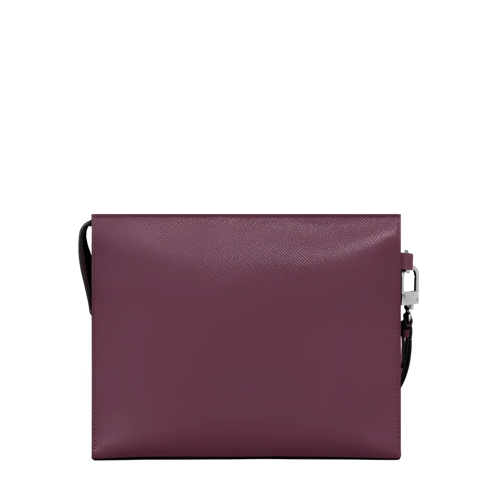 Montblanc pochette sartorial cassis 199366 in pelle bordeaux con superficie texturizzata e dettagli in metallo argento raffinata pochette sartoriale per oggetti essenziali quotidiani