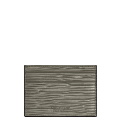 Montblanc porta carte 5 scomparti in pelle oliva con grana sottile e cuciture precise alta qualità stampa
