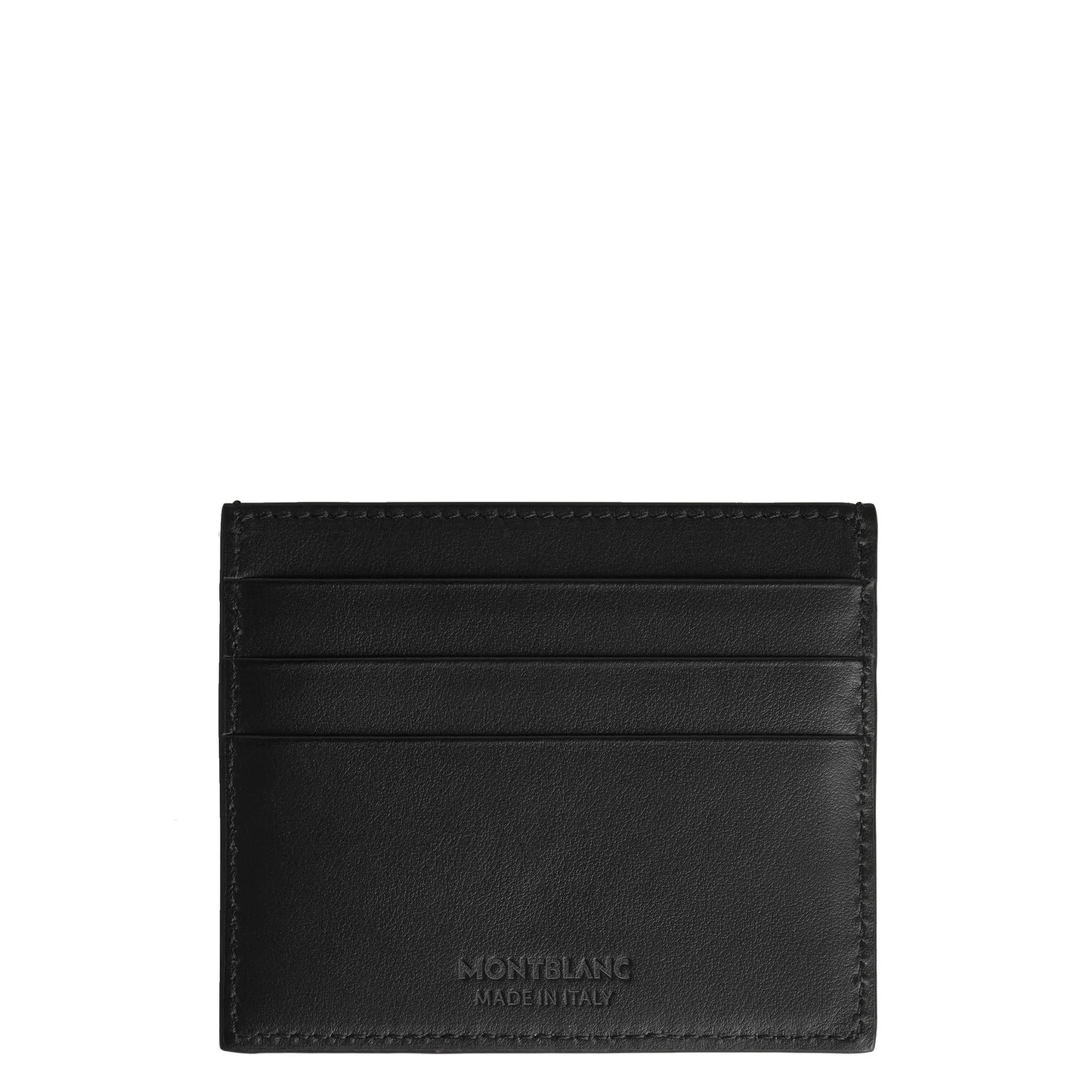 Montblanc porta carte elegante nero lime in pelle con sei scomparti, logo in rilievo e cuciture precise