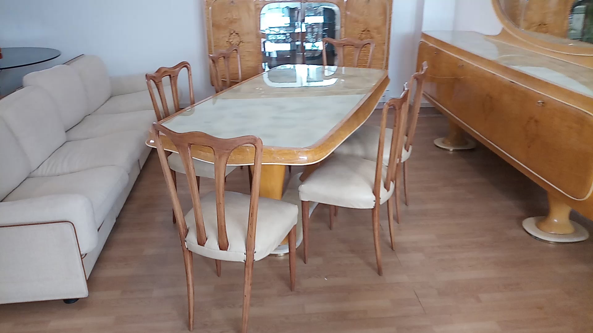 Tavolo da pranzo mid-century moderno di Vittorio Dassi, dario raia antiquariato