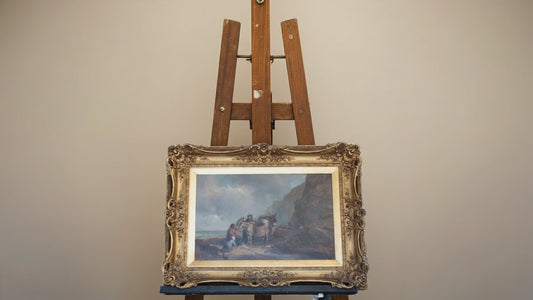 Joseph Paul Pettitt & George Young "The Mussel Gatherers on the South Cost" Inghilterra, XIX° secolo, con marchio di attribuzione e firma