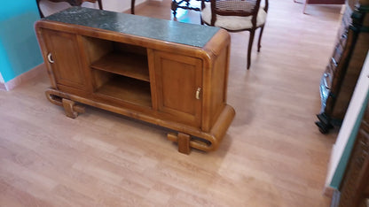 1950s Art Deco Walnut Dressing Table Mid Century Modern, Italy