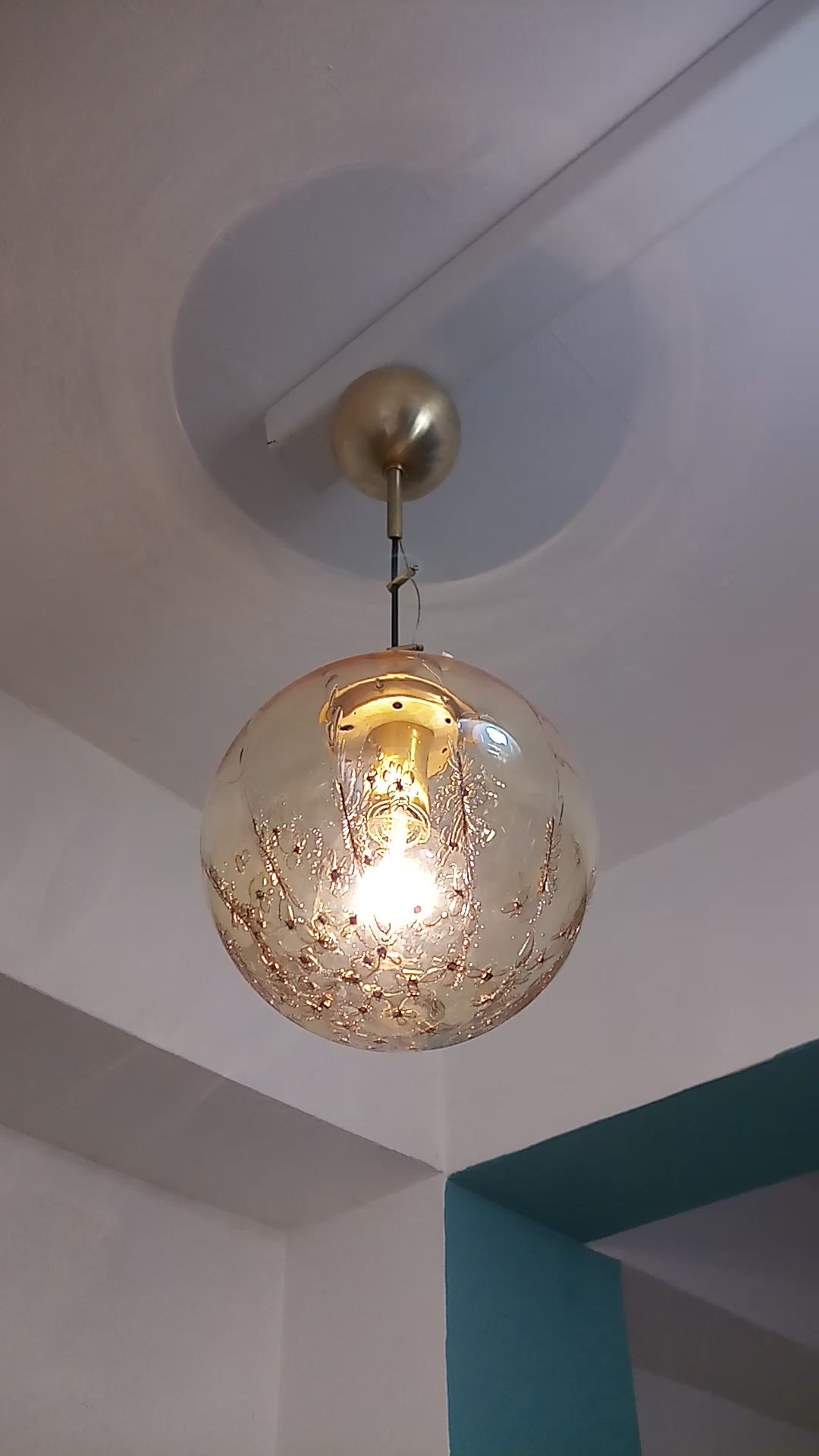 Lampadario a sospensione di La Murrina in vetro soffiato, design italiano casa anni 70