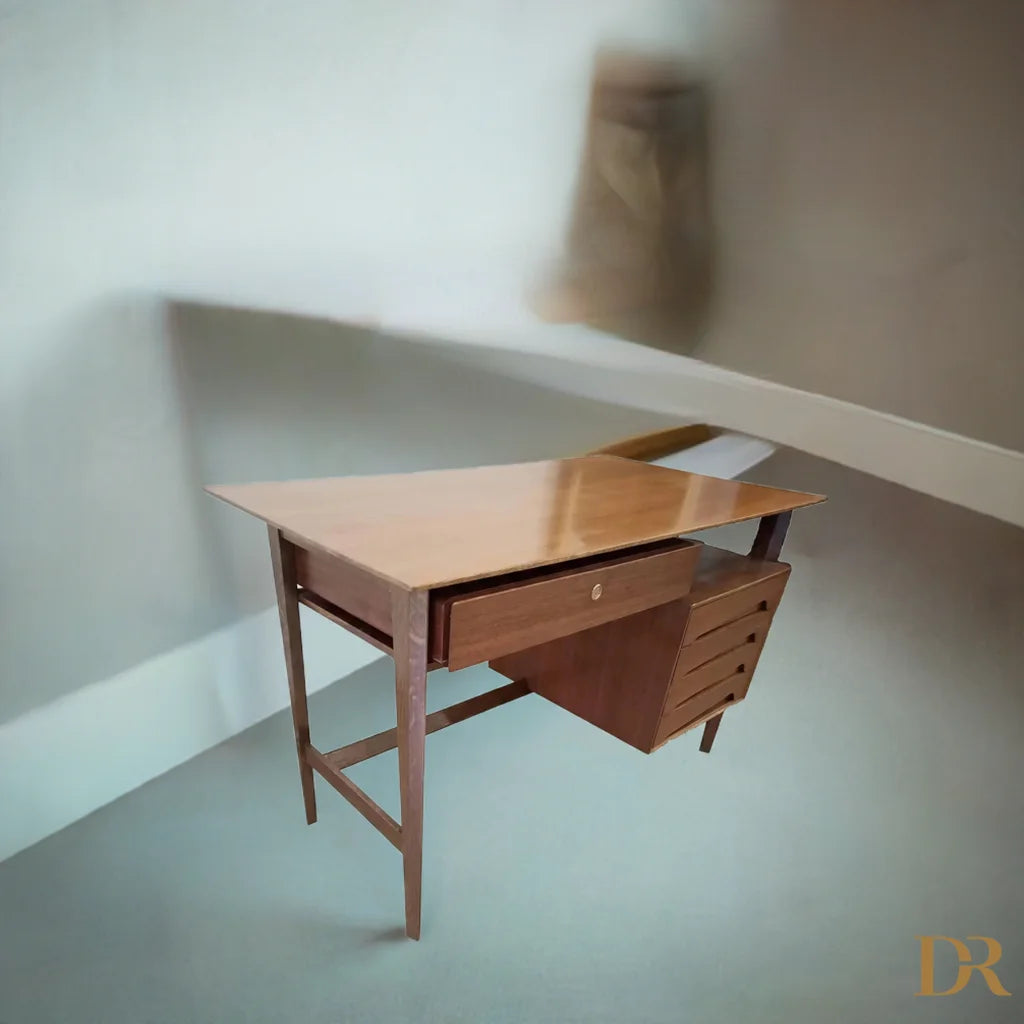 Scrivania scrittoio Palutari in stile anni 50, design vintage edmondo palutari