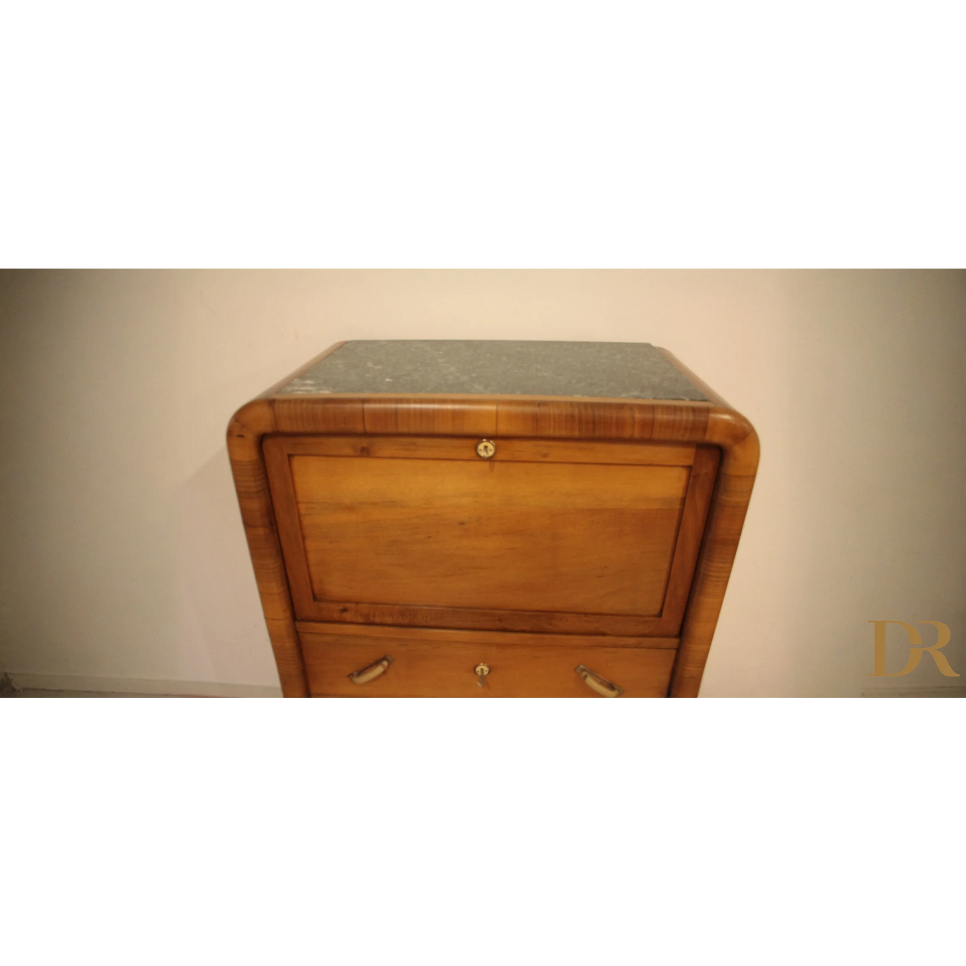 Secretaire in noce Art Decò anni 50, mobile mid century modern estilo art deco