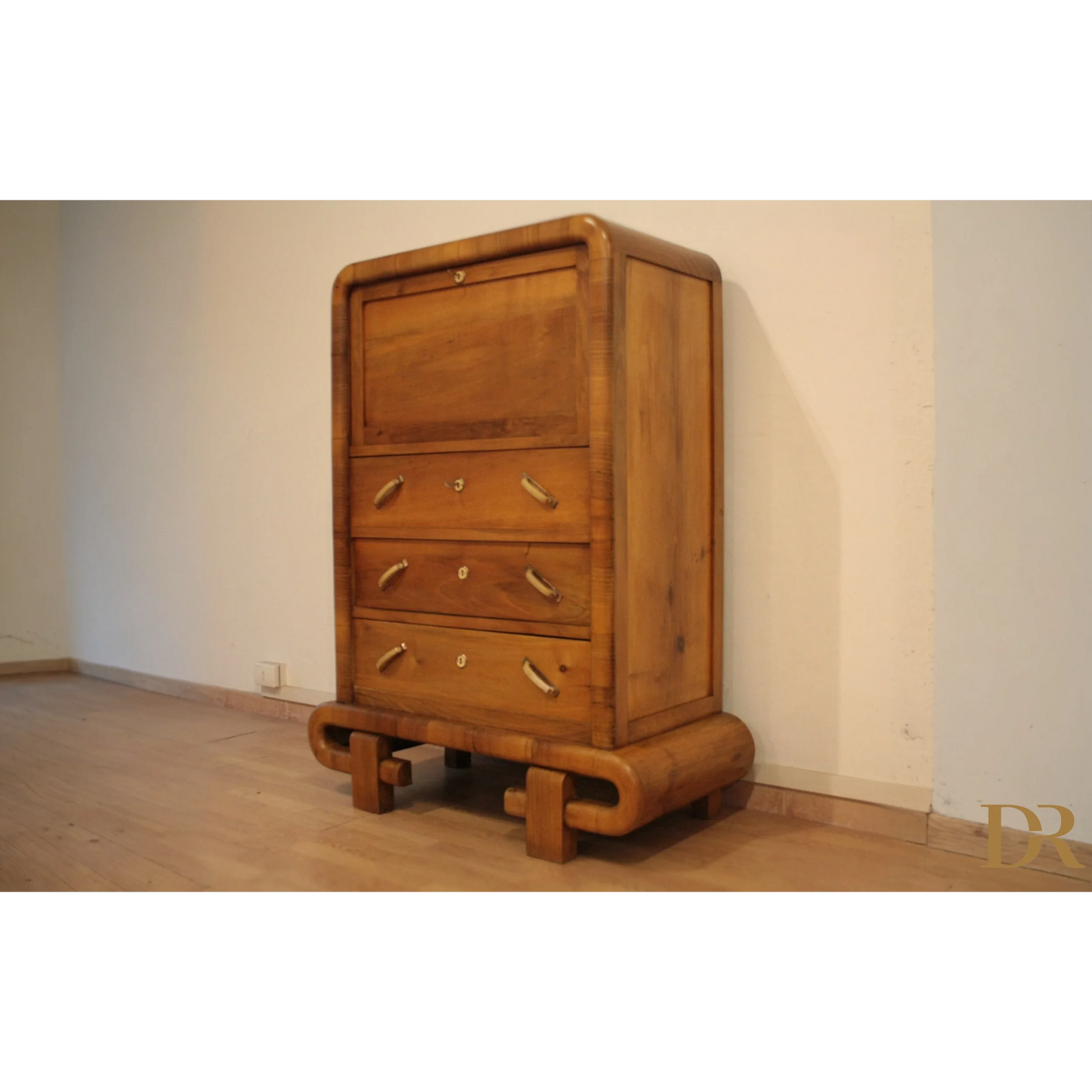 Secretaire in noce Art Deco anni 50 mid century modern elegante mobile italiano